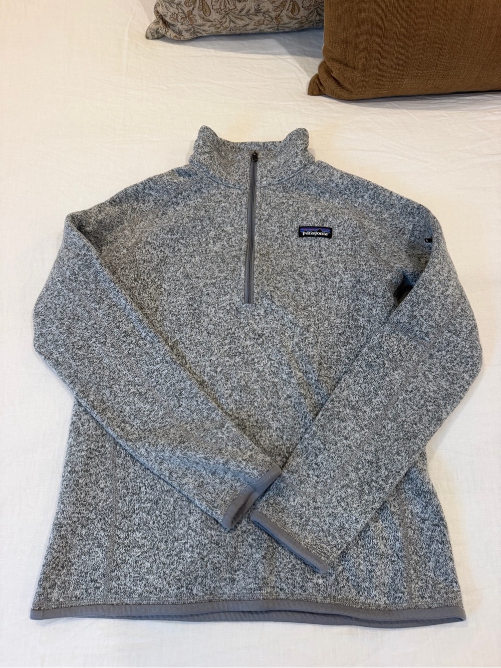 Patagonia Women's Heather Gray 1/4-Zip Turtleneck Pullover